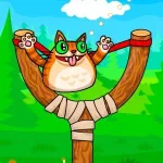 Постер Злой Кот Выстрел | Angry Cat Shot