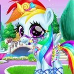 Постер игры Забота об Радужном Пони | Rainbow Pony Caring