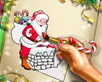 Картинка Santa Christmas Coloring