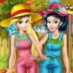 Постер Принцессы, Работающие В Саду | Princesses Working In The Garden