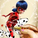 Игра Леди Баг: Раскраска