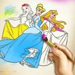 Постер Книжка-Раскраска Принцесс | Princesses Coloring Book