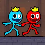 Игра Стикмены Огонь и Вода 2