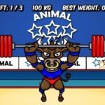 Постер игры Олимпиада животных: тяжелая атлетика | Animal Olympics - Weight Lifting
