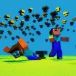 Игра Нуб Против Про, Но Идёт Дождь из Наковален в Майнкрафт