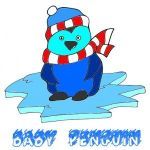 Постер игры Раскраска Детский Пингвин