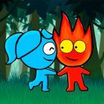 Картинка Red boy and Blue girl in Forest Temple Maze