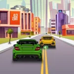 Постер Автомобильное Движение 2D