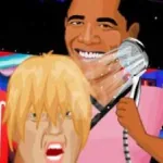 Постер Макияж Трампа Против Клинтона