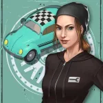 Постер Автомобиль Девушка Гараж | Car Girl Garage