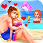 Постер Лето Поцелуев | Beach Kissing Summer Love