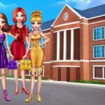 Постер игры Новое платье для девочек из колледжа