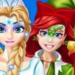 Постер игры Раскраска лиц в Рождество | Christmas Face Painting