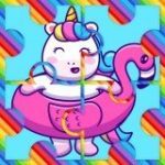 Картинка Cute Rainbow Unicorn Puzzles
