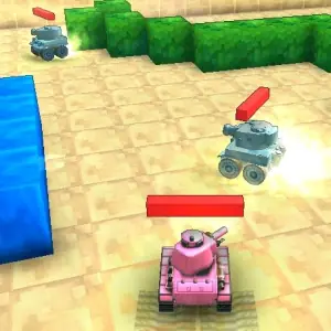 Игра Аркадные Танки 3Д на Троих