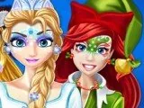 Игра Раскраска лиц в Рождество | Christmas Face Painting