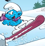 Игра Смурфики: Сноуборд