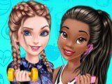 Игра Принцессы Тренировки Друзья | Princess Workout Buddies