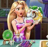 Игра Рапунцель Моет Посуду