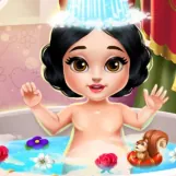 Игра Снежно Белый Ребенок в Ванной