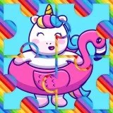 Игра Пазлы С Милым Радужным Единорогом