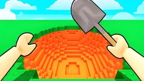 Игра Обби: Копай До Центра Земли